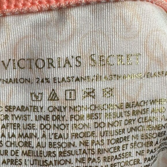 VICTORIA'S SECRET Coral White Lace Bikini Swim Swimsuit Medium - Picture 5 of 9